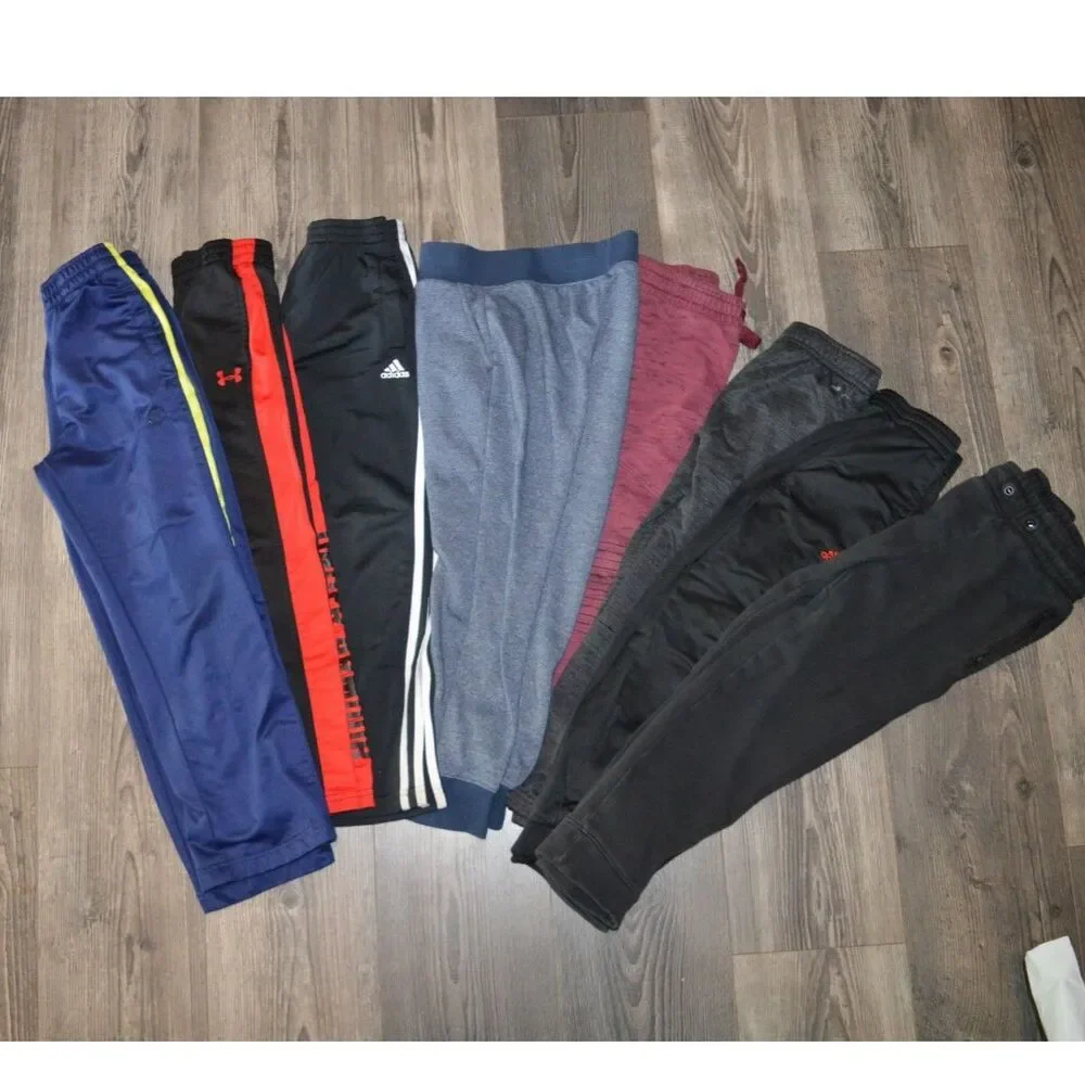 Lot of 8 Boys Joggers Sweatpants 6/7/8 Under Armour Nike Adidas Small Pants